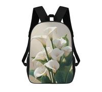 sinyumoney Calla Lily Flowers School Bags Water Resistant Travel Backpack Computer Bag for Campus Outdoor Travel Sports 17inch