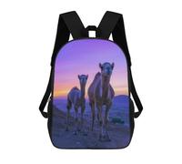 sinyumoney Camel Family at Sunset Children's Backpacks Kids Fun School Bag Boys Backpack Travel Bag Student Schoolbag Book Stationery Bag Chool Bags 17inch