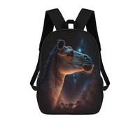 sinyumoney Camel in Space Surreal Art 3D Printed Children's School Backpack for Kids High Capacity Travel Rucksacks 17 Inch Book Bags Kids