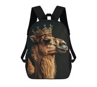 sinyumoney Camel King School Backpack Daypacks Business Backpack Water Resistant Bookbag for Campus Outdoor Travel Sports 17inch