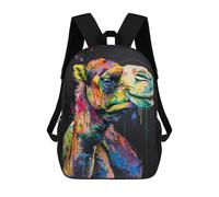 sinyumoney Camel Popart Painting Rucksack Large Lightweight Casual Backpack for Campus Outdoor Travel Sports 17inch