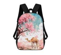 sinyumoney Camel School Bag 3D Printed 17inch Backpacks Fashion Kids School Backpack Rucksacks for Boys Elementary And Middle School Students