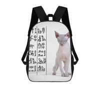 sinyumoney Canadian Sphynx Cat School Bags Work Laptop Backpack Rucksack Bag for Camping Outdoor Adventures And Daily Travel 17inch