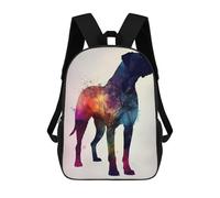 sinyumoney Cane Corso Silhouette Children's Backpacks School Backpack 3D Printed Backpack for Kids Travel Rucksacks Book Bags Kids School Bag 17inch