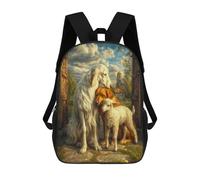 sinyumoney Canine Comfort A Dog's Embrace Backpack School Backpack Kids School Bag Large Capacity Kids Backpack for School Rucksack 3D Book Bag Gifts for Kids 17inch