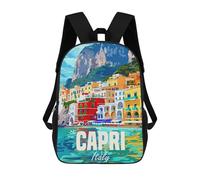 sinyumoney Capri Island Italy Backpack School Bag School Secondary High School College Backpack Travel for Teenage Girls Boys Women Men 17inch