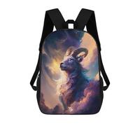 sinyumoney Capricorn Celestial Guardian Rucksacks 3D Printed Children Backpacks Fashion Casual Daypack Cute Travel Bags Outdoor Casual Daypack for Boy And Girl 17inch
