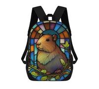 sinyumoney Capybara Gift Capibara Backpacks Kids School Backpack School Bag 3D Printed School Bag for Boys Elementary And Middle School Students 17inch