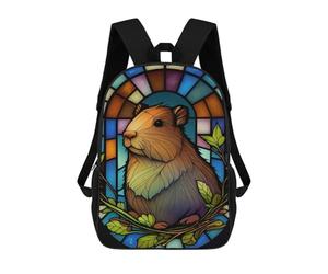 sinyumoney Capybara Gift Capibara Rucksack Fashion Stationery Backpack Waterproof Casual Daypacks for Men/Women 17inch