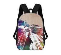 sinyumoney Car Racing Sport Art School Backpack Work Laptop Backpack Rucksack Bag for Camping Outdoor Adventures And Daily Travel 17inch