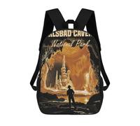 sinyumoney Carlsbad Caverns National Park 3D Printed 17inch School Bag Children's School Backpack Travel Backpacks Casual Fashion Bag for Kids School Students