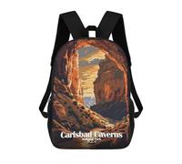 sinyumoney Carlsbad Caverns National Park Backpack 3D Printed Children's School Backpack for Kids High Capacity Travel Rucksacks Book Bags Kids School Bag Back Pack 17inch