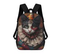 sinyumoney Carnival Cat Costume Painting-1 Children's Backpacks School Backpack 3D Printed for Kids Travel Rucksacks Book Bags Kids 17inch School Bag