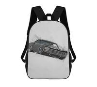 sinyumoney Cars Vintage Children's Backpacks School Backpack 3D Printed Backpack for Kids Travel Rucksacks Book Bags Kids School Bag 17inch