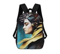 sinyumoney Cartoon Abstract Art Culture Children's 17 Inch Backpacks 3D Printed Backpack for Kids Travel Rucksacks Book Bags Kids School Bag