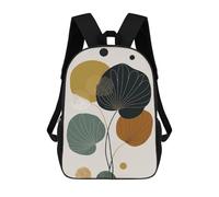 sinyumoney Cartoon Abstract Plants 04 3D Printed 17 Inch School Children's Backpacks 3D Printed Cool School Bag for Boys Elementary And Middle