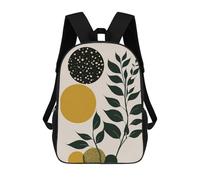 sinyumoney Cartoon Abstract Plants 06 3D Printed 17 Inch School Children's Backpacks 3D Printed Cool School Bag for Boys Elementary And Middle