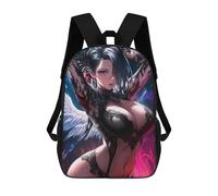 sinyumoney Cartoon Angel with Black Lace Children's 17 Inch Backpacks 3D Printed Backpack for Kids Travel Rucksacks Book Bags Kids School Bag