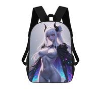 sinyumoney Cartoon Anime Demon Girl with Horns Children's 17 Inch Backpacks 3D Printed Rucksack for Kids Travel Rucksacks Book Bags Kids School Bag