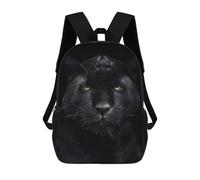 sinyumoney Cartoon Black Panther Poster Children's 17 Inch Backpacks 3D Printed Backpack for Kids Travel Rucksacks Book Bags Kids School Bag