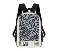 sinyumoney Cartoon Black Paper Nature Children's 17 Inch Backpacks 3D Printed Backpack for Kids Travel Rucksacks Book Bags Kids School Bag