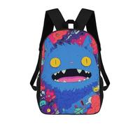 sinyumoney Cartoon Blue Cat Open Mouth Backpack School High Secondary School Bags Casual Backpack for Men, Women & Teenage Boys 17inch