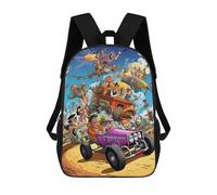 sinyumoney Cartoon Car Adventure School Backpack Rucksack Casual Daypacks School Work Travel Bag for Campus Outdoor Travel Sports 17inch