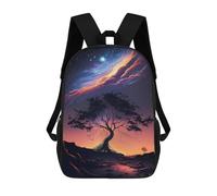 sinyumoney Cartoon Celestial Roots Children's 17 Inch Backpacks 3D Printed Backpack for Kids Travel Rucksacks Book Bags Kids School Bag