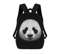 sinyumoney Cartoon Cool Panda Poster Children's 17 Inch Backpacks 3D Printed Rucksack for Kids Travel Rucksacks Book Bags Kids School Bag