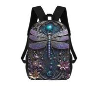 sinyumoney Cartoon Cybernetic Dragonfly Children's 17 Inch Backpacks 3D Printed Rucksack for Kids Travel Rucksacks Book Bags Kids School Bag