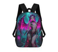 sinyumoney Cartoon Dark Angel in Graveyard Children's 17 Inch Backpacks 3D Printed Backpack for Kids Travel Rucksacks Book Bags Kids School Bag