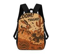 sinyumoney Cartoon Desert Chase Rabbit And Vulture Children's Backpacks School Backpack 3D Printed for Kids Travel Rucksacks Book Bags Kids 17inch School Bag