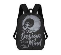 sinyumoney Cartoon Design Your Mind - Zen Wave Enso Manifestation 3D Printed 17 Inch School Children's Backpacks 3D Printed Cool School Bag for Boys Elementary And Middle