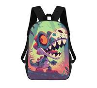 sinyumoney Cartoon Dinosaur in Jungle Halloween Rucksack Lightweight Airport College Students Back Pack- Perfect for Travel, Work And Daily Use 17inch