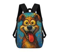 sinyumoney Cartoon Dog Portrait with Big Eyes Children's Backpacks School 3D Printed Bag Bookbag for Kids Travel Rucksacks Boy Girl Book Bags Kids School Bag 17inch