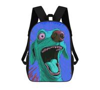 sinyumoney Cartoon Dog with Open Mouth Backpacks Kids School Backpack School Bag 3D Printed School Bag for Boys Elementary And Middle School Students 17inch