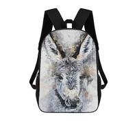 sinyumoney Cartoon Donkey Art Children's 17 Inch Backpacks 3D Printed Backpack for Kids Travel Rucksacks Book Bags Kids School Bag