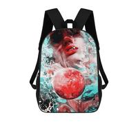 sinyumoney Cartoon Drowned in Emotion 3D Printed 17 Inch School Children's Backpacks 3D Printed Cool School Bag for Boys Elementary And Middle