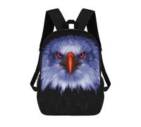 sinyumoney Cartoon Eagle with Red Eyes Children's 17 Inch Backpacks 3D Printed Rucksack for Kids Travel Rucksacks Book Bags Kids School Bag