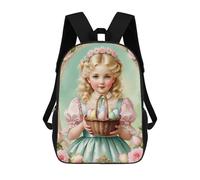 sinyumoney Cartoon Easter Basket with Pastel Eggs Children's 17 Inch Backpacks 3D Printed Backpack for Kids Travel Rucksacks Book Bags Kids School Bag