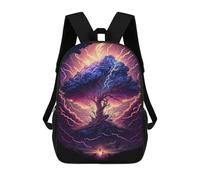sinyumoney Cartoon Enchanted Tree of Lightning -1 3D Printed 17 Inch School Children's Backpacks 3D Printed Cool School Bag for Boys Elementary And Middle