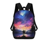 sinyumoney Cartoon Eternal Starlight Children's 17 Inch Backpacks 3D Printed Backpack for Kids Travel Rucksacks Book Bags Kids School Bag
