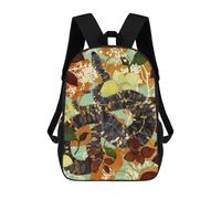 sinyumoney Cartoon Fall Serpent Garden Children's 17 Inch Backpacks 3D Printed Backpack for Kids Travel Rucksacks Book Bags Kids School Bag