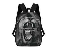 sinyumoney Cartoon Few Are Willing To Hunt 3D Printed 17 Inch School Children's Backpacks 3D Printed Cool School Bag for Boys Elementary And Middle
