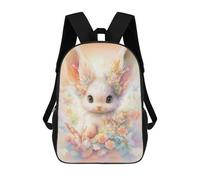 sinyumoney Cartoon Funny Bunny Children's 17 Inch Backpacks 3D Printed Backpack for Kids Travel Rucksacks Book Bags Kids School Bag