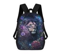 sinyumoney Cartoon Galactic Lion Majesty -7 3D Printed 17 Inch School Children's Backpacks 3D Printed Cool School Bag for Boys Elementary And Middle