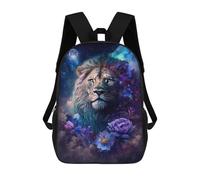 sinyumoney Cartoon Galactic Lion Majesty -8 Children's 17 Inch Backpacks 3D Printed Backpack for Kids Travel Rucksacks Book Bags Kids School Bag
