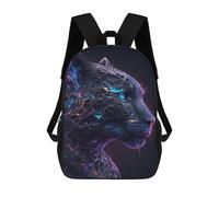 sinyumoney Cartoon Galaxy Panther Animal 3D Printed 17 Inch School Children's Backpacks 3D Printed Cool School Bag for Boys Elementary And Middle