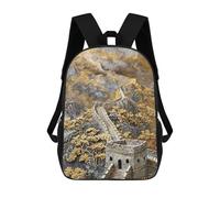 sinyumoney Cartoon Great Wall Panorama Children's 17 Inch Backpacks 3D Printed Rucksack for Kids Travel Rucksacks Book Bags Kids School Bag