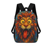sinyumoney Cartoon Lion with Tongue Out Painting Backpack School Large Water Resistant Laptop Backpack for Teenage Girls Boys Women Men 17inch